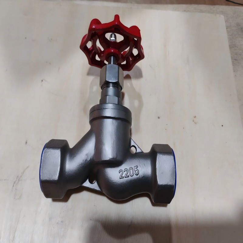 2507 2205 duplex steel threaded globe valve，2507 2205 stop valve，stop valve