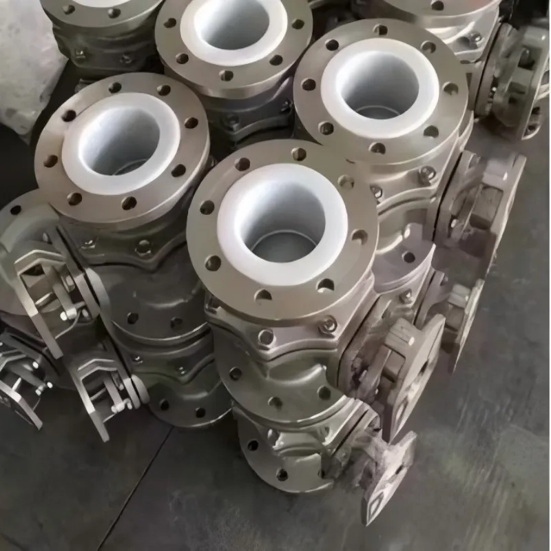 Pneumatic flanged fluorine-lined O-ring ball valve, flanged fluorine-lined O-ring ball valve, fluorine-lined ball valve