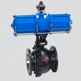Pneumatic cast steel floating ball valve, cast steel floating ball valve, floating ball valve, ball valve