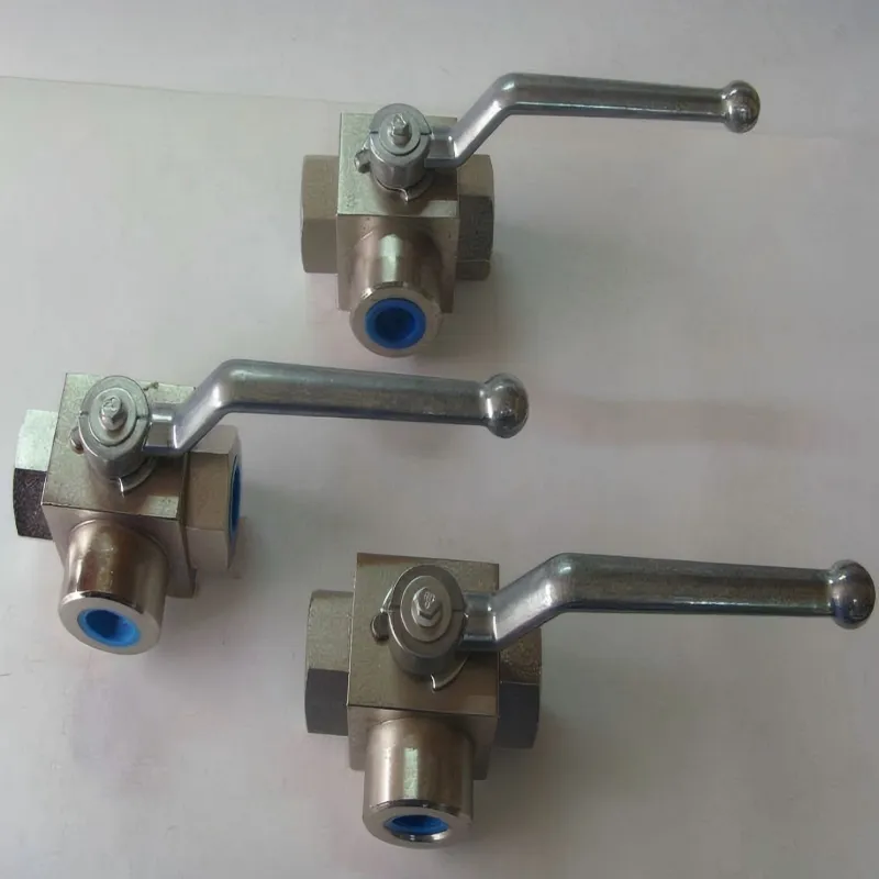 Hydraulic three-way ball valve, three-way ball valve, ball valve