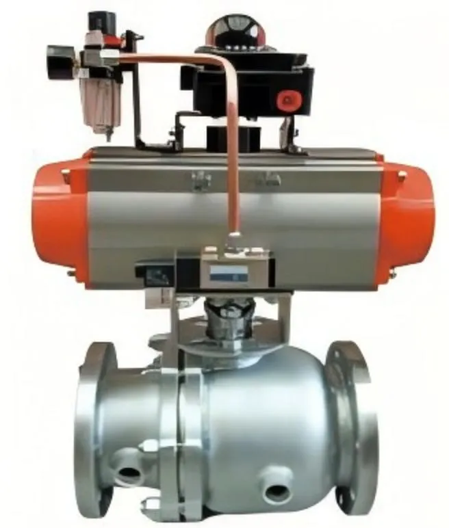 Pneumatic insulated flange ball valve, insulated flange ball valve, flange, ball valve