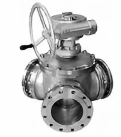 Worm gear Y-type three-way ball valve, Y-type three-way ball valve, three-way ball valve, ball valve