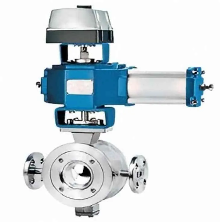 Thermal-protective pneumatic V-type ball valve, pneumatic V-type ball valve, V-type ball valve, ball valve