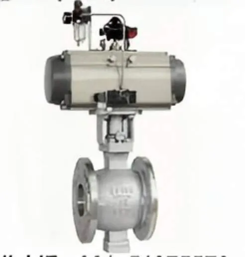 Stainless steel pneumatic V-type ball valve, pneumatic V-type ball valve, V-type ball valve