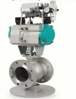 Pneumatic V-type regulating ball valve, V-type regulating ball valve, regulating ball valve, ball valve