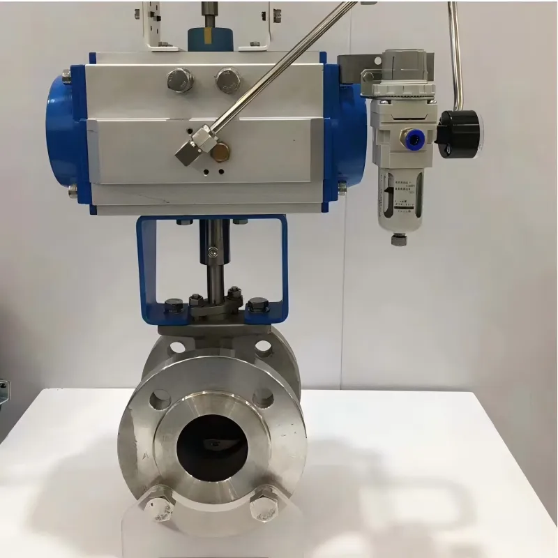 V type pneumatic ball valve,