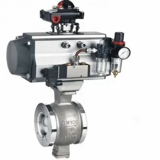 Clamp pneumatic V cut off ball valve, pneumatic V cut off ball valve,V cut off ball valve, ball valve