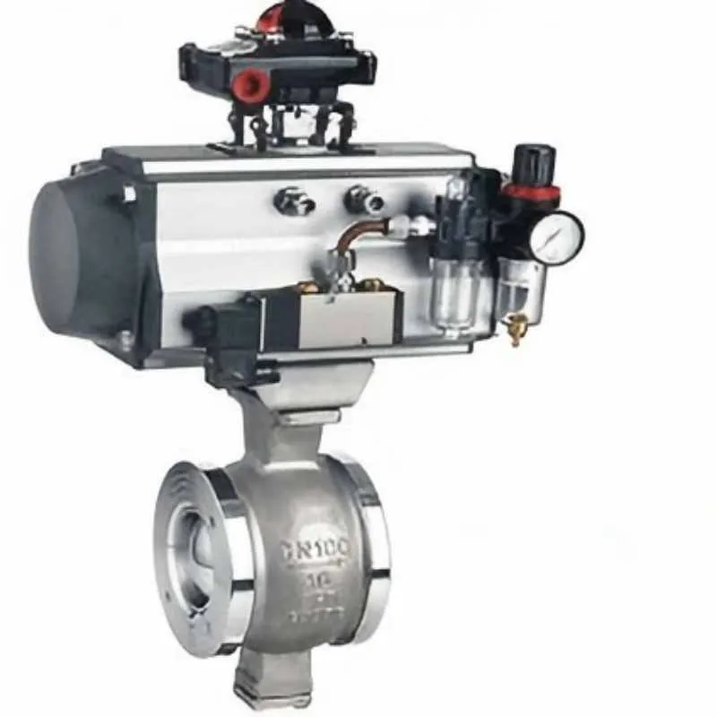 Clamp pneumatic V cut off ball valve, pneumatic V cut off ball valve,V cut off ball valve, ball valve