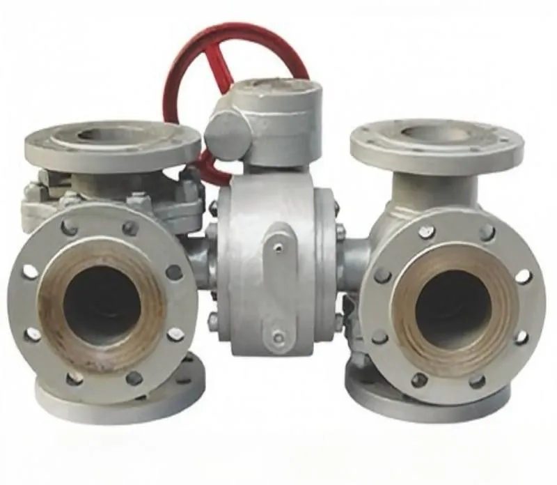 Double three-way ball valve, three-way ball valve, ball valve