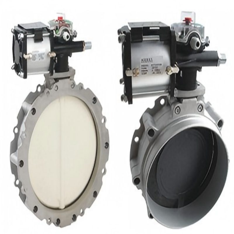 Pneumatic powder butterfly valve, powder butterfly valve, butterfly valve