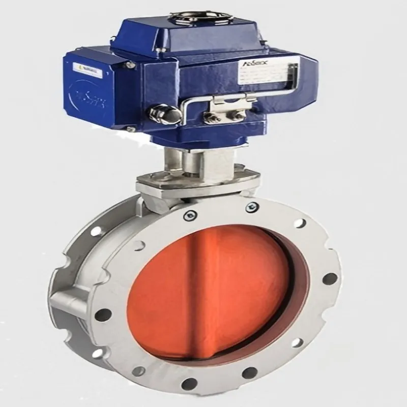 Electric double flange powder butterfly valve, powder butterfly valve, electric butterfly valve