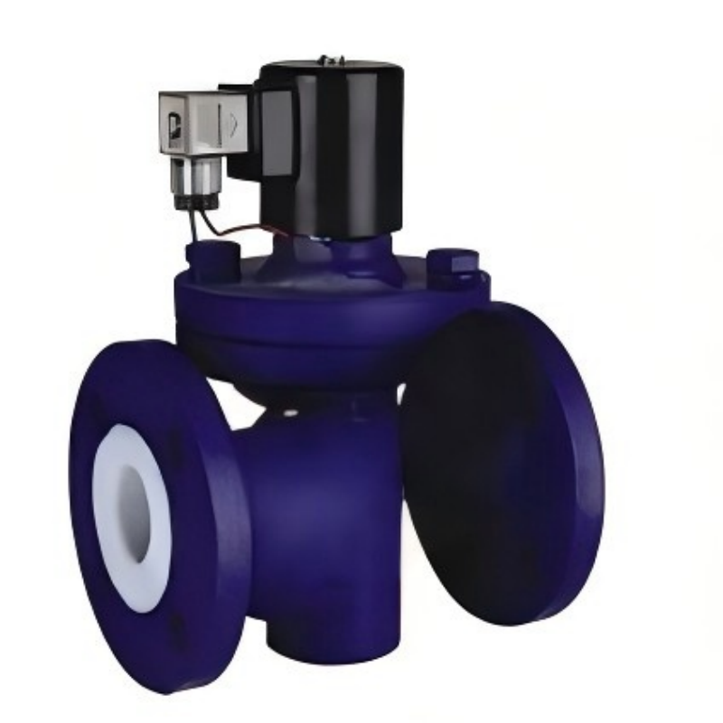 Fluorine-coated solenoid valve, solenoid valve