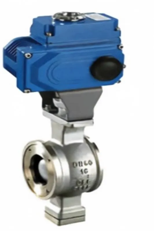 Electric V ball valve, V ball valve, electric ball valve