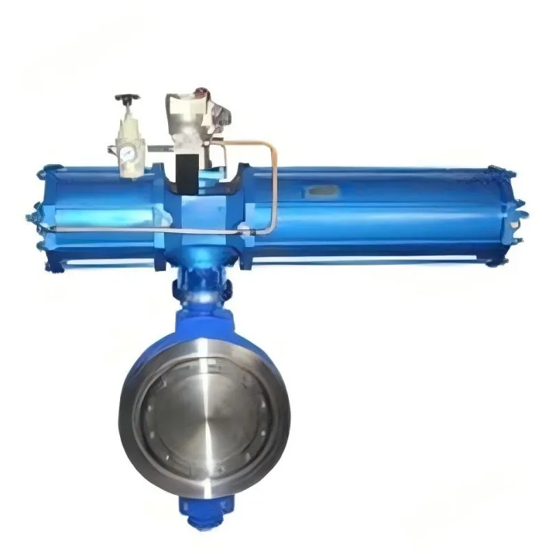 Pneumatic sandwich type three eccentric butterfly valve, sandwich type three eccentric butterfly valve, pneumatic sandwich butterfly valve