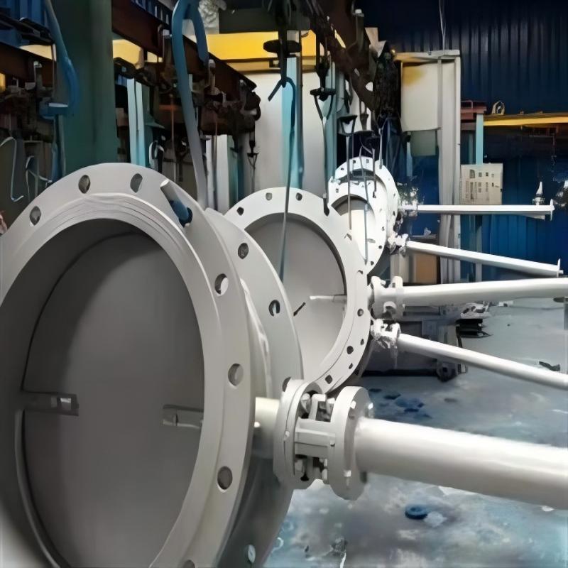 Extended rod flue gas ventilation butterfly valve, flue gas ventilation butterfly valve, extended rod butterfly valve