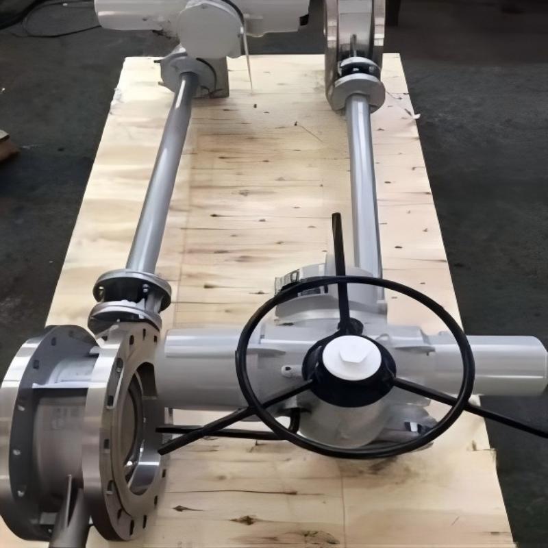 Electric flange extension rod butterfly valve, flange extension rod butterfly valve, extension rod butterfly valve
