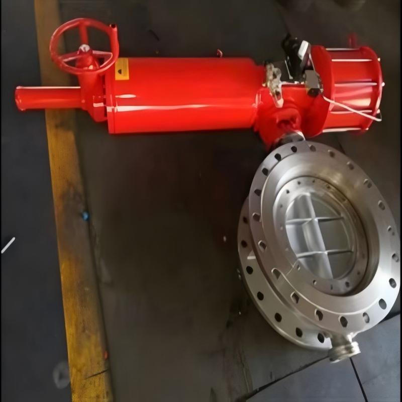 Pneumatic three eccentric butterfly valve, three eccentric butterfly valve