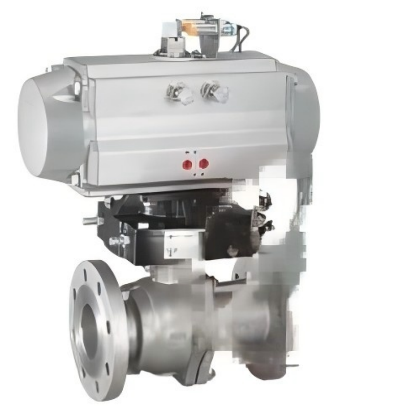 Pneumatic O-type cut-off ball valve, O-type cut-off ball valve, pneumatic ball valve