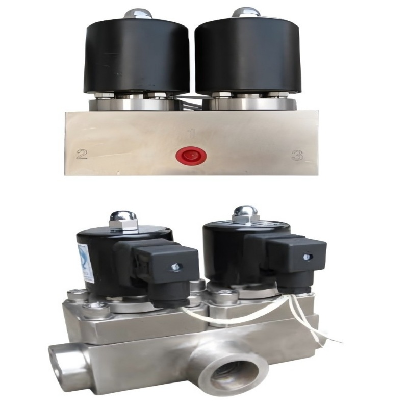High-pressure two-way three-port solenoid valve, two-way three-port solenoid valve
